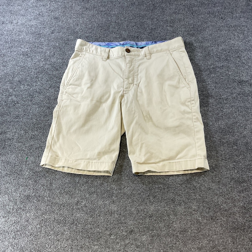 Tommy Bahama Boracay Chino Shorts Mens 30 Khaki Tan Beige Flat Front Island Zone